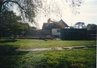 Demolition of the part-built Chemist shop, October 1996
