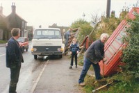This accident demolished the bus shelter near the World's end (mentioned below).