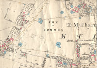 Mulbarton Common on the OS 1:2,500 County Series (approx. 25 inches to 1 mile) 1881, courtesy of the Ordnance Survey.