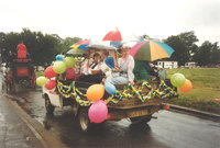 WI float in the Village Festival parade, July 1992