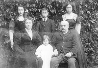 Schoolmaster Jan 1894 – end Sept. 1895: John Albert Vandyke (1852-1916) with Mary Selina (seated left) & children