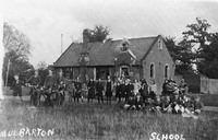 Children outside Mulbarton School – on common, c.1938
