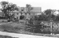 The Old Hall from the front - the man at the gate is almost certainly John Riches Draper