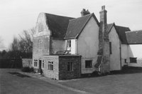 Old Hall from South, 1966. Note the west end brickwork & door mentioned above. The extension was built by Dr Wells in the late '30s as a consulting room/study. (Cp photo above)