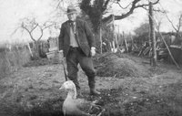 Gordon Andrews in the garden of his new home in St Omer Close soon after he moved in, in 1936