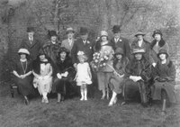 Wedding of Arthur Fairman & Gladys Scales on 3rd March 1925 at E Carlton, with reception at Paddock Farm,
