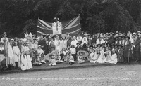 Pageant at Keswick Hall produced by Miss Cicely Gurney - note the Girl Guides on the right.