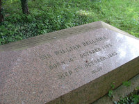 Sir William Bellairs' tomb to the East of the church (near the hedge)