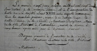 Procès verbal de la première séance de la Société philomathique.