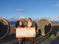 Prize winner Siv Mika Engebretsen - founder Amigitos and Elin Ekrol - Chairman Barn av Jorden.