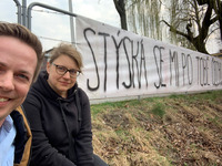 Stefan Mańka i Magdalena Szadkowska - inicjatorzy akcji Tęsknię za Tobą, Czechu!