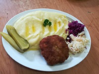 Holandský řízek s bramborovou kaší