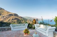 Härlig terass på Residence Medea i Taormina