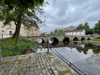 Svartån som rinner igenom Örebro invid slottet