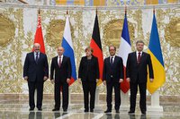 Nejvyšší představitelé Běloruska, Ruska, Německa, Francie a Ukrajiny na summitu v Minsku