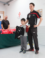 Con el pequeñajo de Rodrigo que con nosotros empieza sus pasos en este deporte
