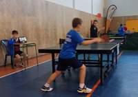 Pablito en pleno topspinazo