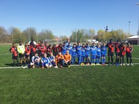 Mezinárodní turnaj Golden City Cup 2019 - tým mladších žáků před zápasem o 3.místo