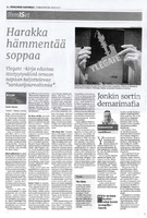 Liika kriittisyys voi johtaa potkuihin, kuten Haraldin tapauksessa mm. Iisalmessa.