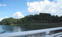 人吉城趾と球磨川(水害前)