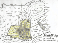 Skallsjö by på 1700-talet före storskiftet