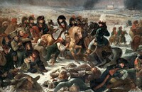 Napoleon v bitvě u Jílového (dnešní Bagrationovsk v Kaliningradské oblasti) 8.2. 1807. Byla to jedna z nejkrvavějších bitev napoleonských válek. Zdroj: Wikipedie, Antoine-Jean Gros (výřez)