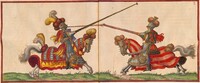 Rytířská klání byla častým námětem pro umělce i pečlivé kronikáře. Zdroj: Wikipedie, Paulus Hector Mair