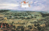 Bitva na Bílé Hoře roku 1620. Zdroj: Wikipedie, Pieter Snayers