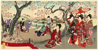 Yoshu Chikanobu - Ohanami Csijodában (1894)