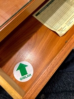 The Qibla direction and prayer time schedule table were provided