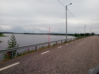 Her krydser jeg Torneelven i Vittangi