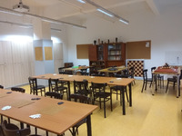V prostorné herně bylo vše připraveno k zábavě.