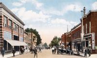 Postcard photo of Broadway Ave in the early 1900s