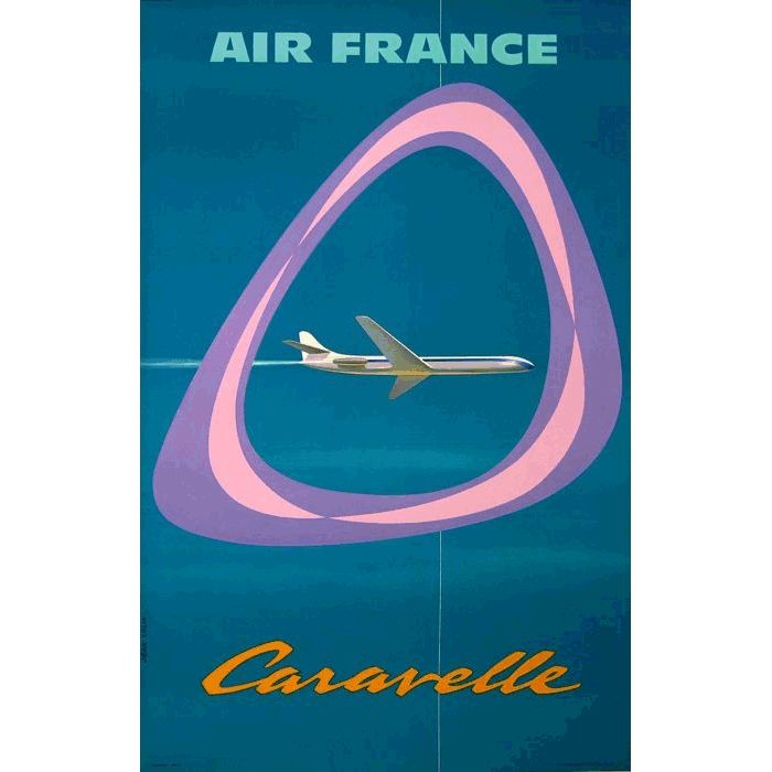 Affiche Vintage Air Afrique. Avec Des Images Publicitaires Vintage Et Anciennes A4 Sans Cadre 87648273