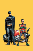 Damian Wayne como Robin y Dick Grayson como Batman