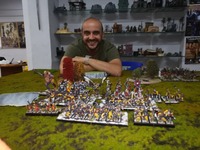 Samu con su espectacular ejército, ganador del premio a Mejor Ejército.