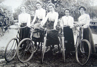 Lady cyclists in the early 1900s