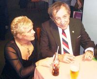 Szlimák Hajnalka és Atal Imre egy közös fellépés szünetében