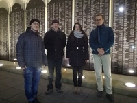 Na prvých modlitbách boli len štyria bojovníci zľava Peter Hudak, Stano Fedoročko, Ivana Varjanová a Matrin Ceľuch.