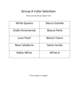 These is Group A starting at $35 per square foot.