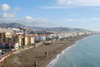 Vista panorámica de el litoral de Rincón de la Victoria