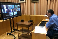 Moreno Ferrer en la reunión telemática con los tenientes de alcaldes