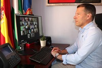 Medina durante el pleno telemático del Ayuntamiento de Torrox