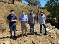 Obras carretera acceso norte en Cajiz