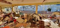 Vivienda tras la explosión de gas