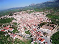 Vista aérea de Colmenar, la Axarquía (Málaga)