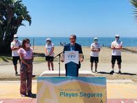 Francisco Salado en la presentación del plan de Playas Seguras de la Junta de Andalucía en Rincón de la Victoria