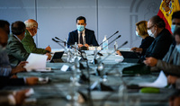 Juanma Moreno presidiendo el comité de expertos - Junta de Andalucía