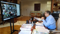 Moreno Ferrer en el pleno telemático ordinario del mes de agosto en la ciudad de Vélez-Málaga