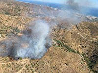 Incendio declarado en el municipio de Moclinejo